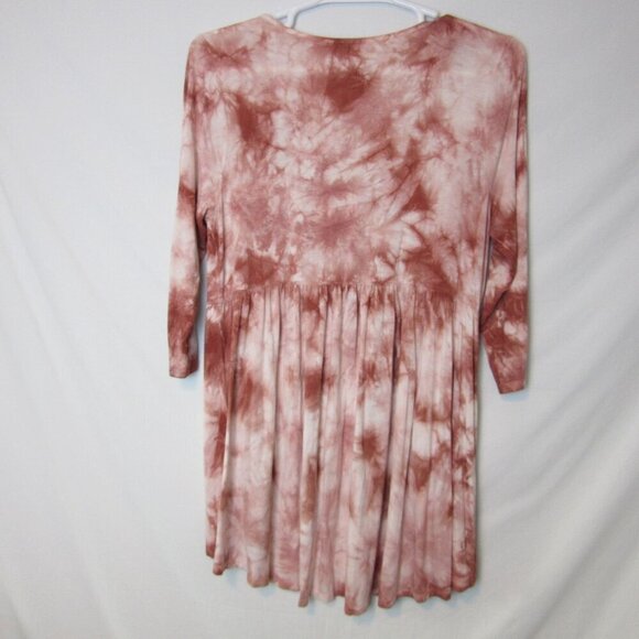 Torrid Dress Super Soft Knits Orange Red Tie Dye Peplum Flowy Plus Size 12 - Picture 6 of 6